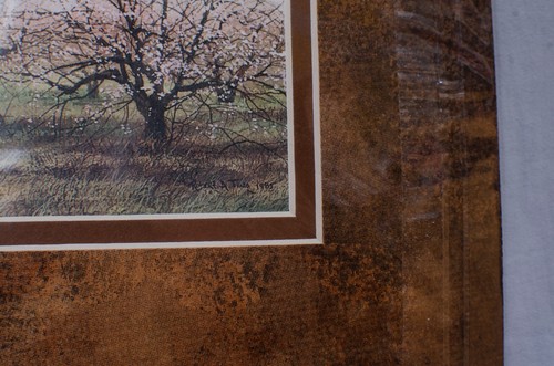 Robert A Tino Matted Watercolor Print Tennessee Landscape Barn Trees - Picture 3 of 7