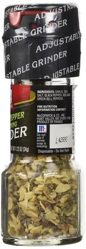 McCormick Garlic Pepper Seasoning Grinder, 1.23 OZ(3pack) - Picture 2 of 5