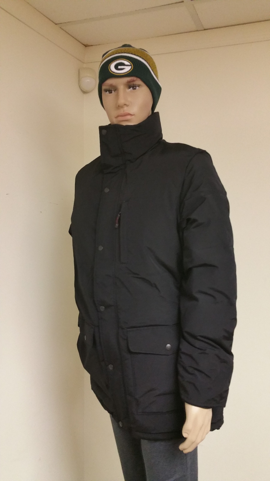 Authentic Woolrich Men's Black Langhorne Parka Jacket 550 Fill Down 16106 / 2XL image 2