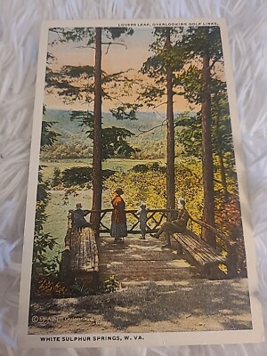 Greenbrier Resort Hotel Lovers Leap Overlooking Old White Golf Course Postcard