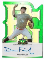 2014 Leaf Valiant Autograph Green Die-Cut #PGV-DF1 Drew Finley Dodgers Rookie