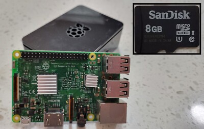 Raspberry Pi 3 Model B v1.2 with Case and 8GB Micro SD Card