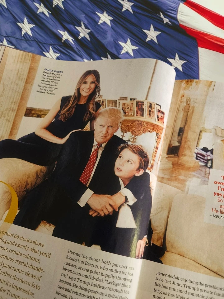 Donald Trump PEOPLE MAGAZINE Oct 12, 2015 At Home With The Trumps READ DESC. - Image 3 of 4