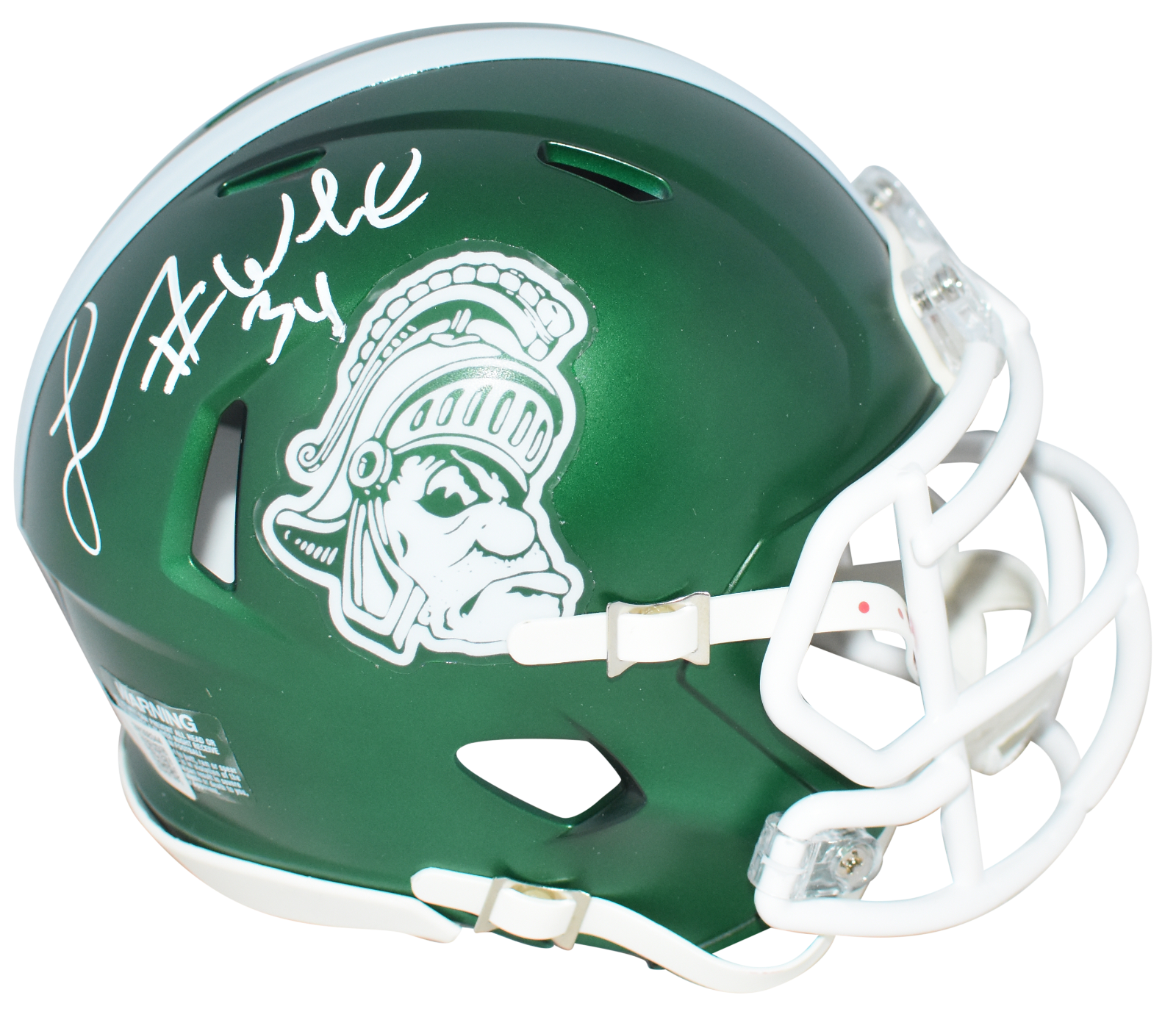 Lorenzo White Autographed Signed Michigan State Spartans SPEED MINI HELMET BECKETT 