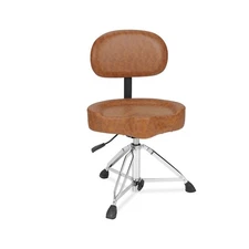 Drum Throne with Backrest – Height Adjustable Heavy Duty Saddle Drum Stool