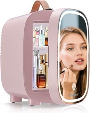 4L Mini Fridge for Skincare, Milk & Drinks – Portable Desk/Car Cooler with LED