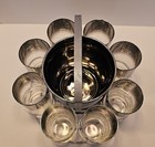 MCM Dorothy Thorpe Style 8 SILVER FADE  Bar Tumblers & Ice Bucket with Caddy — photo 6