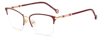 NEW Carolina Herrera CH 0033 Eyeglasses 0NOA GOLD BURGUNDY 100% AUTHENTIC