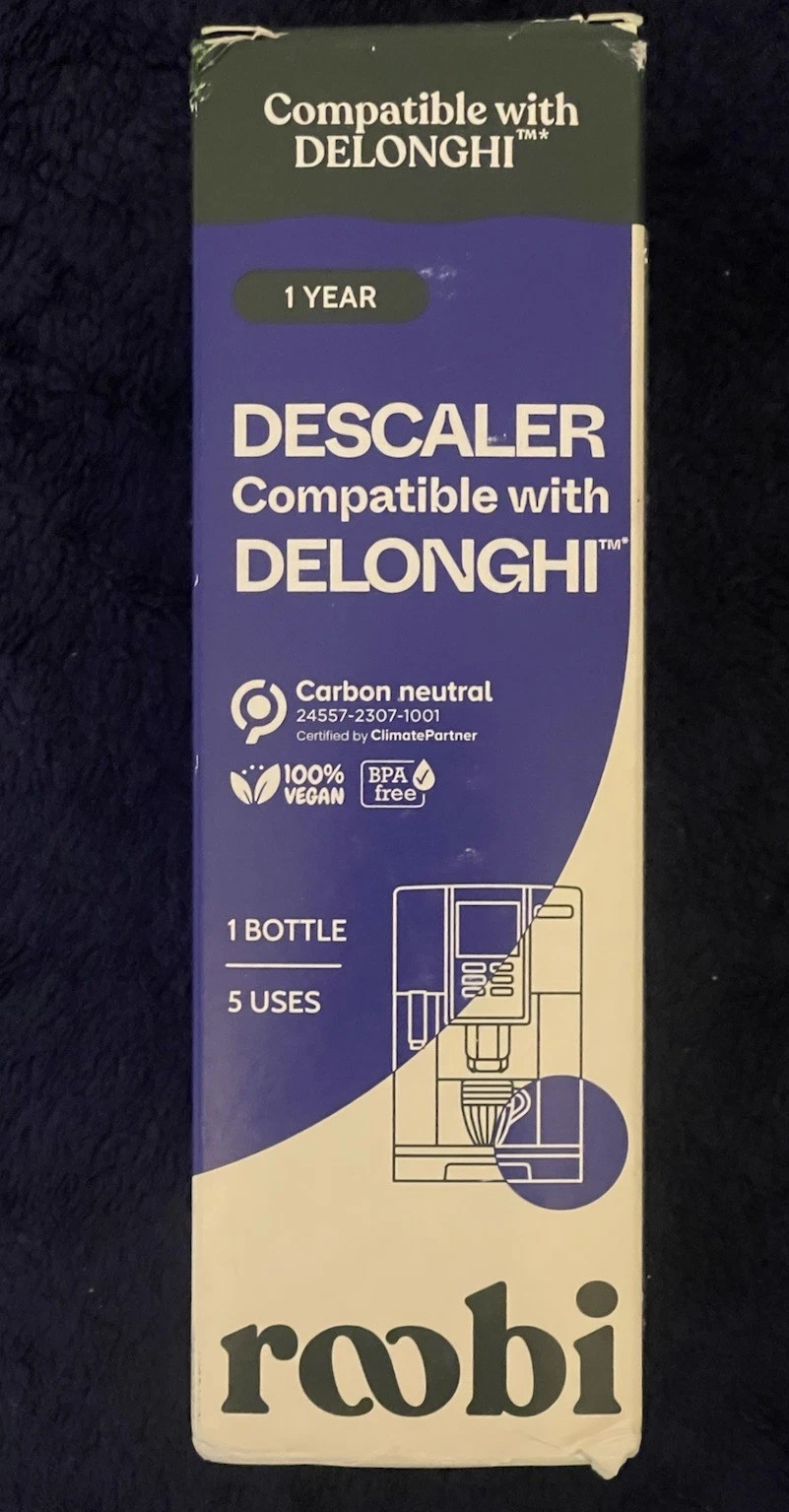 New Sealed Roobi Descaler for De'Longhi Brewers 16.9 fl oz /500 ml