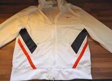 VTG Nike Jacket - Silver Tag Full Zip Track White Orange Blue Youth L 12-14