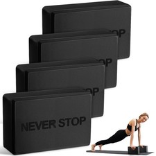 4 Pack Yoga Blocks Non Slip Pilates Brick Foam Blocks Pilates Dance Gymnastic...