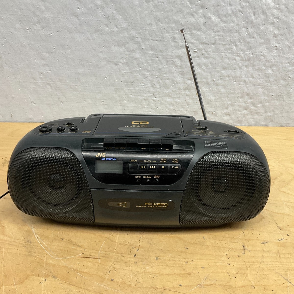 JVC RC-X220 CD Portable System Radio Tape Deck cd Vintage Boombox