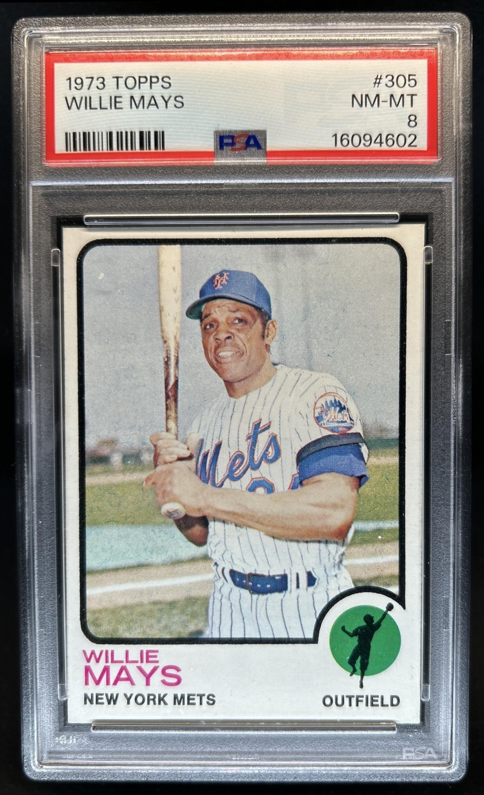 1973 Topps Willie Mays #305 Mets PSA 8