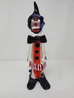 14" Clown - Murano Glass With Accordian Vibrant Red Vintage - Has Sticker