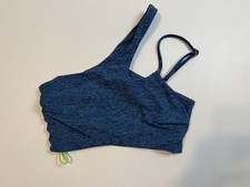 Bombshell One Shoulder Sports Bra Women's S Blue