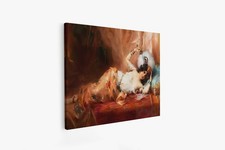 Quadro vintage, odalisco, 1906, stampa quadro arte da parete su tela