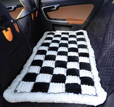 Sleeping Car Mat Pet Thickened Seat Pad Car Back Seat Checkered Dog Bed In Stock