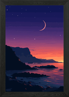 SoCal Coast Lofi Pixel Kunst gerahmtes Wandbild Poster Leinwanddruck Bild