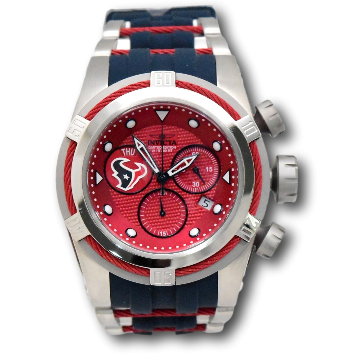 Invicta Zeus Bolt Houston Texans Men's 53mm Swiss Chronograph