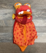 HABA Dragon Hand Puppet Eat-It-Up w/ Built in Belly Bag to Feed The Monster 13"