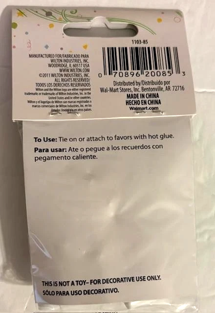 Baby Bottle Shower Favor Accents lot of 3 packs of 20 Wilton plastic 1" - Image 3 of 3