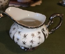 Servizio da tè e caffè con ricami in argento anni  '40