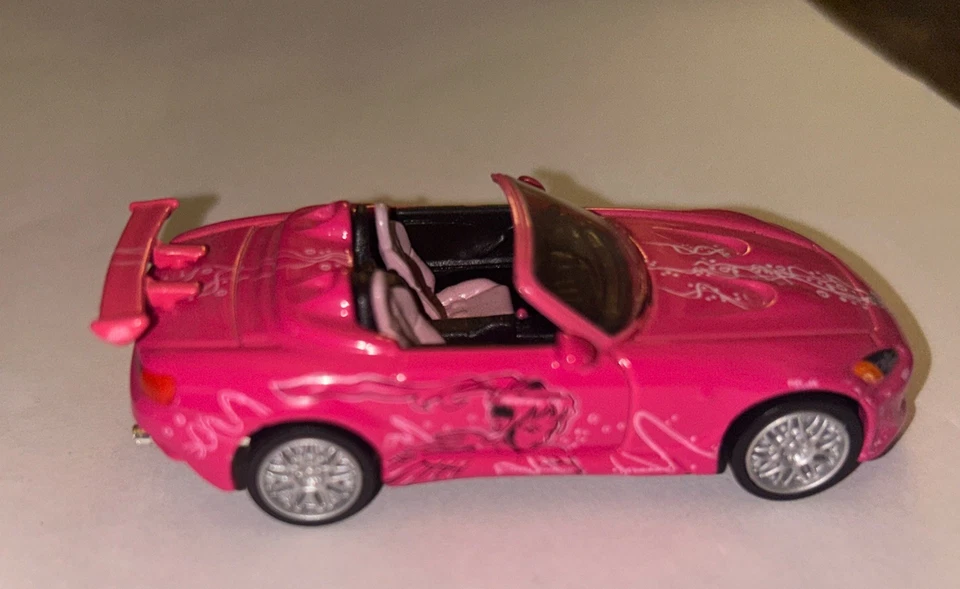 Racing Champions 2 Fast 2 Furious Honda S2000 SUKI Car Pink 1:64 Ertl S2k Loose - Image 3 of 4