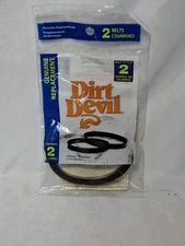 Genuine Dirt Devil Broom Vac 2 Vacuum Belts (3-701260) Single package of 2 belts