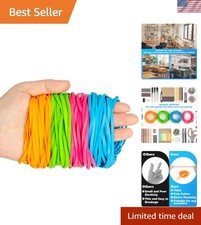 Rubber Bands - 100PCS Colored 4" Elastic Band, Office Supplies, Small Size, B...
