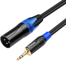 Disino 3.5Mm to XLR Cable, Unbalanced 1/8 Inch Mini Jack TRS Stereo Male to XLR