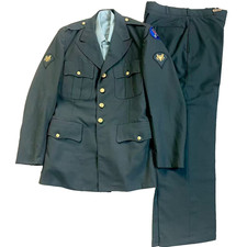 VTG 80s US Army Dress Green Uniform Set AG344 Jacket 40L Pants 31L Shirt 15 NOS