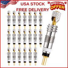 20 Pcs Professional Brass Presta Valve Core & Stem - Leak-Proof Silver