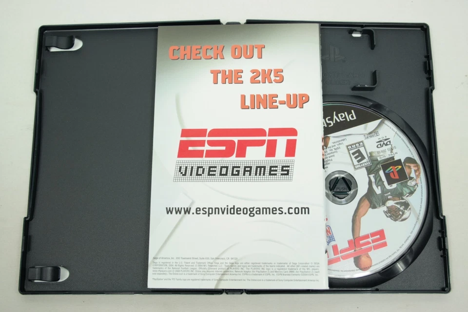 ESPN NFL 2K5 PS2 2004 CIB Sony PlayStation 2 Complete w/ Manual  FAST SHIPPING C - Image 4 of 4