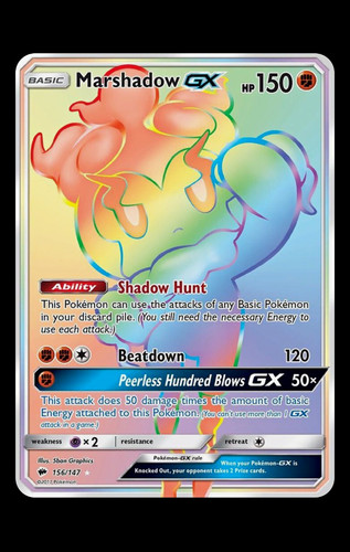 Pokemon Company Marshadow GX (Full Art) 156/147 Sm-Burning Shadows Holo English