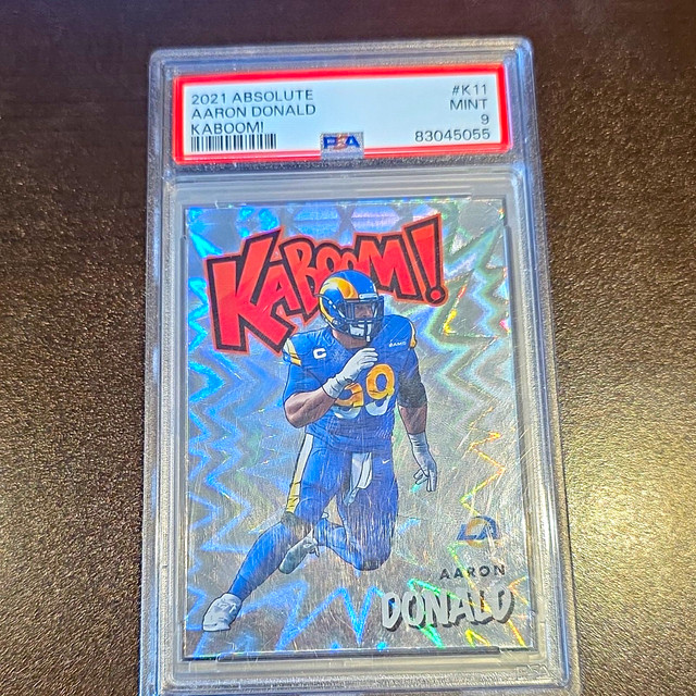 Panini 2021 Absolute Kaboom! Aaron Donald Los Angeles Rams #K11 PSA 9