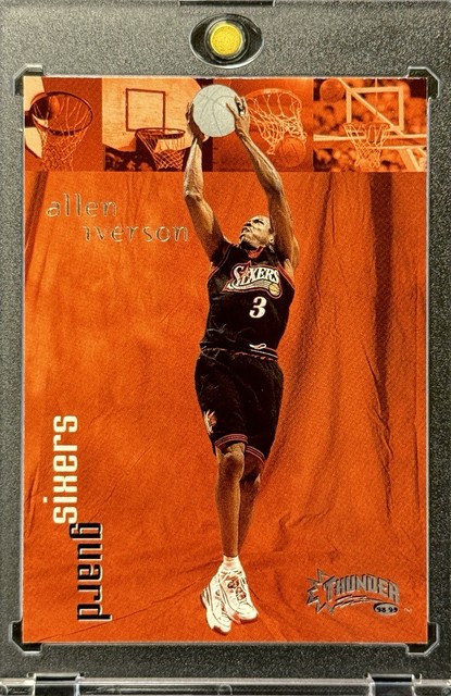 Allen Iverson 1998 Orange Fleer Thunder Sixers Legend Mint