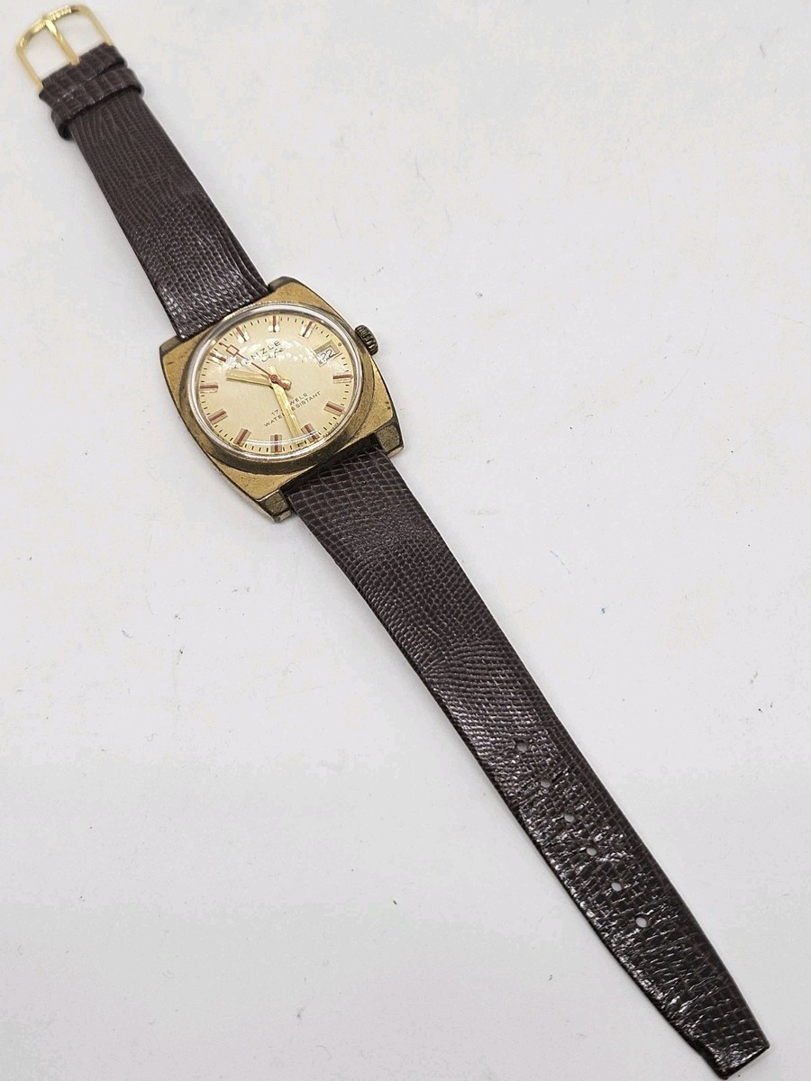 Vintage Working KIENZLE Life 17J Deco Gents Mechanical Wind-Up