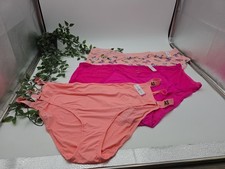 3pr NWT Ashley Stewart Plus Panties Sz 34/36 6X Hot Pink Peach Butterflies 010