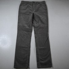 Talbots 10 Gray Corduroy High Waist Straight Leg 5 Pocket Womens Pants