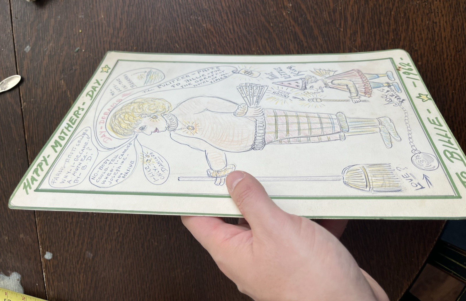 Joseph Dunninger 1962 Mother's Day Painting - Outsider Art Collectible