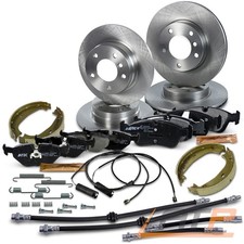 BREMSENSET BREMSENKIT VORNE+HINTEN+BREMSBACKEN FÜR BMW 3-ER E36 318-328 OHNE ASR
