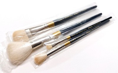 NEW Kingart 4 BRUSH White Round & Oval Mop LOT Loew-Cornell 10 16 1'' 3/8'' Sealed