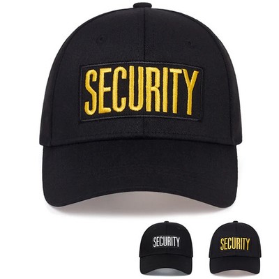 Unisex SECURITY Letter Embroidery Caps Spring Autumn Adjustable Casual Hats