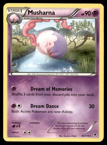Musharna 40/119 Rare Phantom Forces Pokemon Near Mint