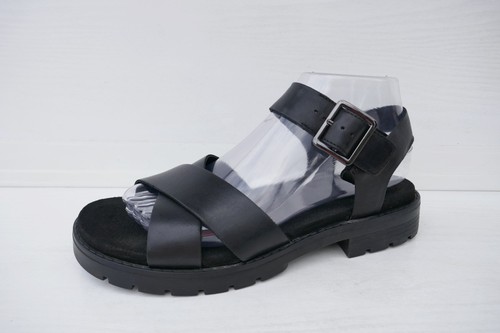 CLARKS ORINOCO CROSS BLAC LEATHER/LEATHER LINED ANKLE STRAP SANDALS UK 5D RRP£70 - Picture 5 of 14