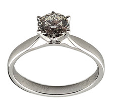 1.00ct Natural Diamond Ring GIA VS1 I Round Brilliant Triple Excellent Platinum