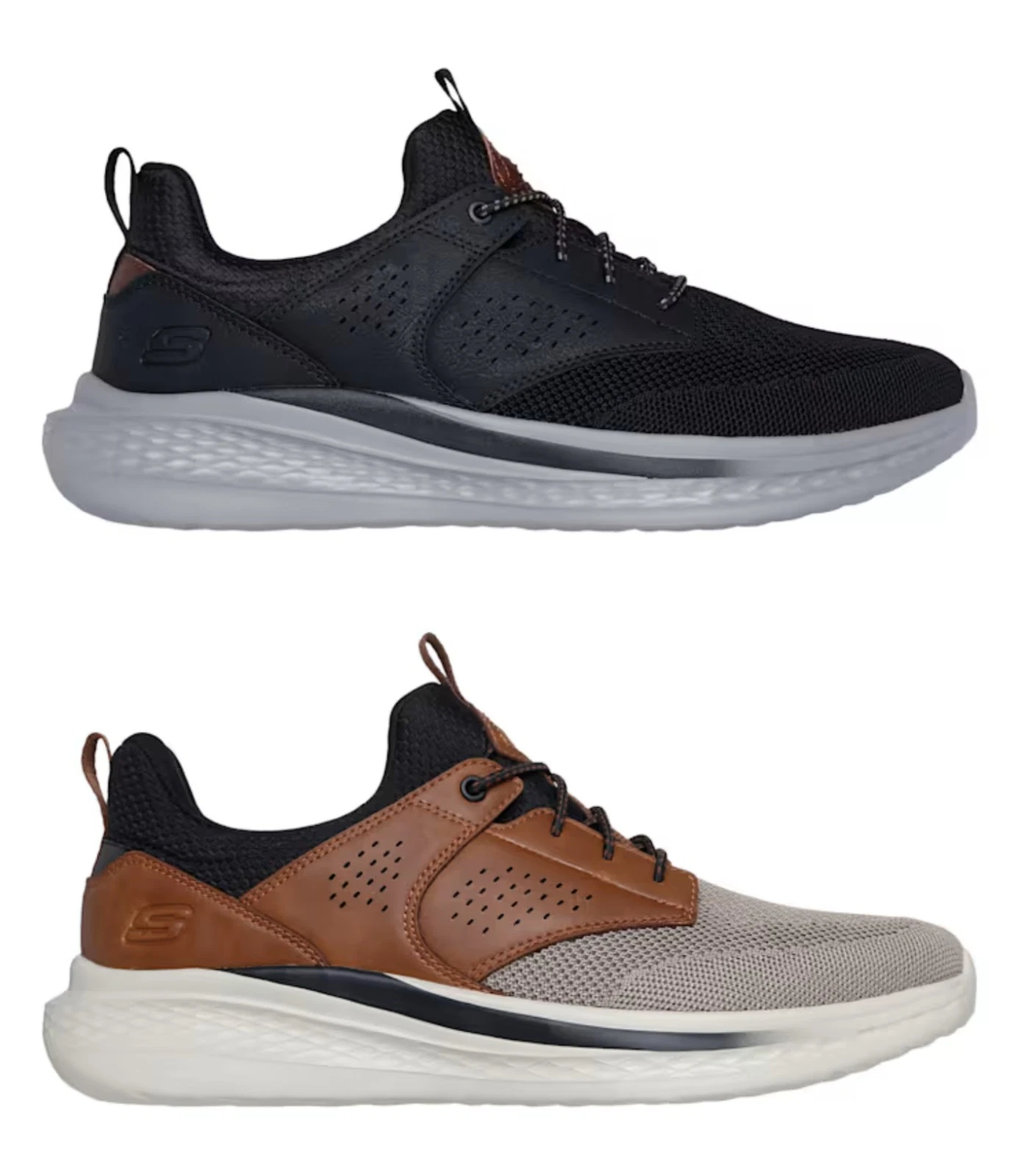 SKECHERS MENS SLADE-BREYER LIGHTWEIGHT SNEAKER SHOES