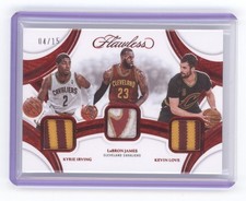 Irving James Love 2024-25 Panini Flawless Triple Game Used Logo Patch /15 Q1887