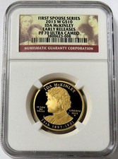 2013 W GOLD $10 IDA MCKINLEY 2,724 MINTED 1/2 oz NGC PROOF 70 UC EARLY RELEASES