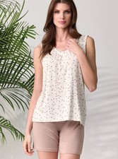 Lormar Women's Pajamas Wide Shoulder Viscose Shorts 652672